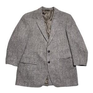 Norm Thompson Harris Tweed Scottish Wool Herringbone Sport Coat Blazer Jacket 40